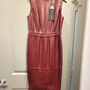 Faux leather dress